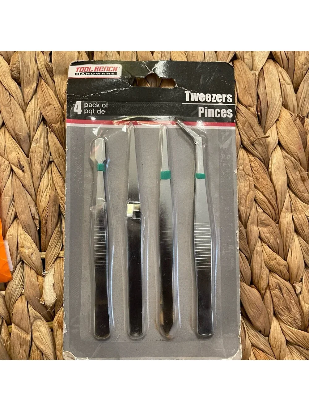 ✅4 Piece Stainless Steel Precision Tweezer Set Hobby Craft Jewelry Tool #️⃣0967